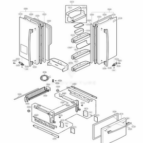 Door Parts Diagram and Parts List for 78754 ABICSER LG Refrigerator