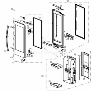Part Location Diagram of ADC75586122 LG DOOR ASSEMBLY,HOME BAR