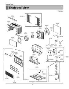 Diagram 1 Diagram and Parts List for VW5024 AT1AHDP LG Air Conditioner