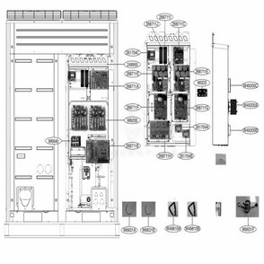 Main 1 Diagram and Parts List for ARUB144DTE4 AWGBLUS LG Air Conditioner
