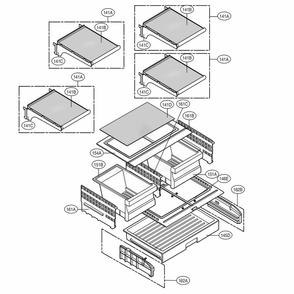 Refrigerator Parts Diagram and Parts List for 72036 ATICSE0 LG Refrigerator