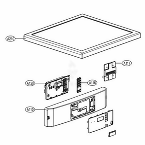 Control Panel And Plate Assembly Coin / Opl Type Diagram and Parts List for GDP1329CES2 ASSEELC LG Dryer