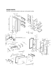 Door Parts Diagram and Parts List for LMXC23796S 01 LG Refrigerator