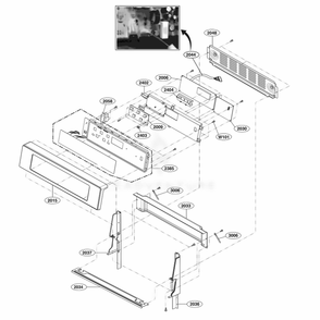 Controller Parts Diagram and Parts List for LSRE307ST FSTLVKG LG Range