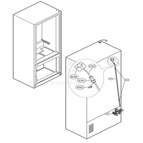 Valve And Water Tube Parts Diagram and Parts List for LNXC23766D ASBCNA1 LG Refrigerator