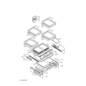 Refrigerator Diagram and Parts List for LFD21860ST 00 LG Refrigerator