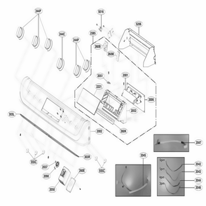 Controller Parts Diagram and Parts List for LTG4715ST ASTELGA LG Range
