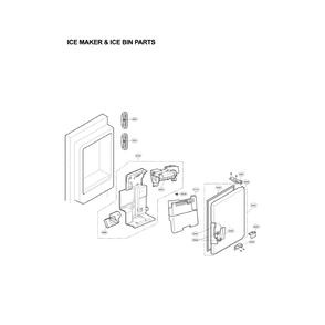 Ice Maker Diagram and Parts List for LFX31925ST 03 LG Refrigerator