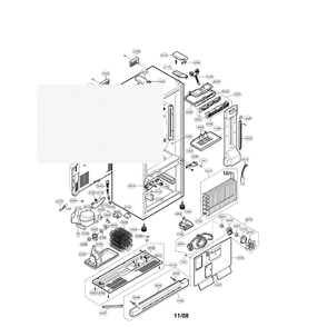 Case Diagram and Parts List for LFC20760SB 00 LG Refrigerator