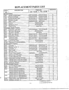 Complete Microwave Oven Page 6 Diagram and Parts List for MA-1273M  LG Microwave