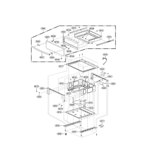 Drawer Diagram and Parts List for LRE30755SB 00 LG Range