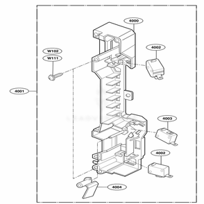 Latch Board Parts Diagram and Parts List for MMV5165AAS ASBEMTG LG Wall Oven