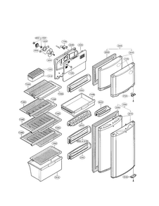 Door/shelves Diagram and Parts List for GR-282MF  LG Refrigerator