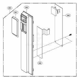 Control Panel Parts Diagram and Parts List for LMC1575ST CS1ELNA LG Microwave
