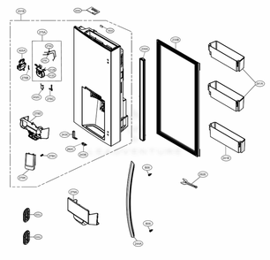 Door Parts 1 Diagram and Parts List for LRMDC2306D ASBCNA0 LG Refrigerator