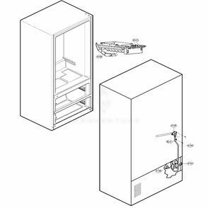 Ice And Water Diagram and Parts List for LMC25780AL AAVCLGA LG Refrigerator