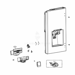 Dispenser Parts Diagram and Parts List for LRFXS2503D ASBCNA0 LG Refrigerator