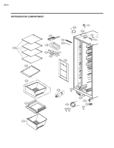 Refrigerator Compartment Diagram and Parts List for GM-L267NKBL ASBCSE2 LG Refrigerator