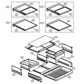 Refrigerator Parts Diagram and Parts List for 72379 AWBCSE0 LG Refrigerator