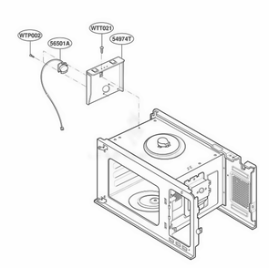 Sensor Parts Diagram and Parts List for JE1860CH AT4EGEU LG Wall Oven