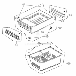 Freezer Parts Diagram and Parts List for LFXS28968S ASTCNA1 LG Refrigerator