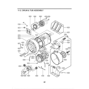 Section 1 Diagram and Parts List for WM3988HWA ABWEEUS LG Washer