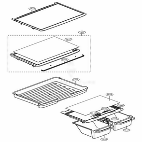 Refrigerator Parts Diagram and Parts List for LTCS24223W ASWCNA1 LG Refrigerator