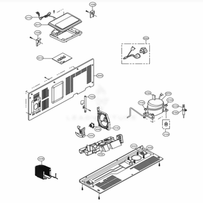 Machine Compartment Diagram and Parts List for 51863 ASTCSE4 LG Refrigerator