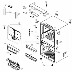 Case Part Diagram and Parts List for LRMDC2306S ASTCNA0 LG Refrigerator
