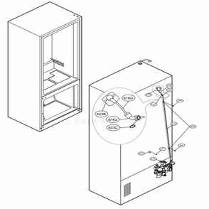 Valve And Water Tube Parts Diagram and Parts List for LMXS30776D ASBCNA2 LG Refrigerator