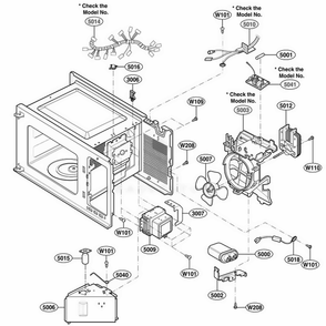 Interior Parts 2 Diagram and Parts List for 65222 CWHESEA LG Range