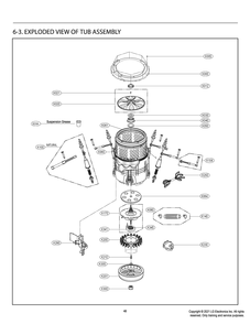 Tub Assembly Diagram and Parts List for T1789EFHB5 ASSETUS LG Washer