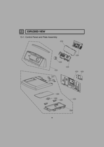 Control Panel And Plate Assembly Diagram and Parts List for RV1380AS ABWEEUS LG Dryer