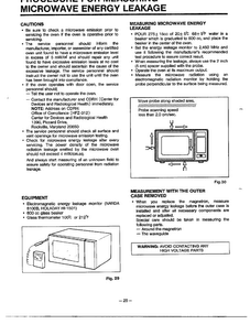 Measuring Micro Energy Leakage Diagram and Parts List for MA-870MW  LG Microwave