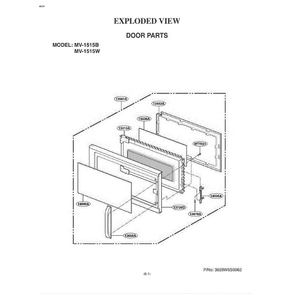 Section 4 Diagram and Parts List for MV-1515W WHEGSE LG Microwave Oven Combo