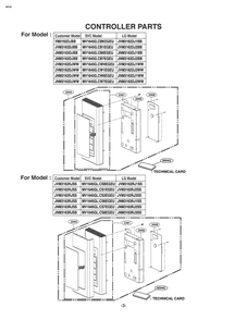 Controller Parts Diagram and Parts List for JVM3162DJWW CW2EGEU LG Microwave Oven Combo