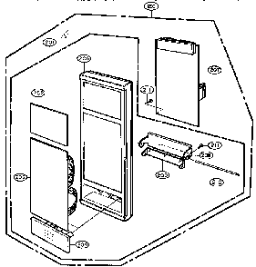 Control Panel Diagram and Parts List for MH-1353M  LG Microwave