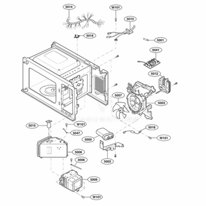Interior Parts Diagram and Parts List for LCS1114SB CBKEBBY LG Range
