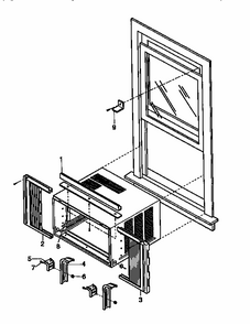 Installation Kit Assembly Diagram and Parts List for 58078183890  Kenmore Air Conditioner