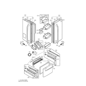 Doors Diagram and Parts List for LFX25961SB 00 LG Refrigerator