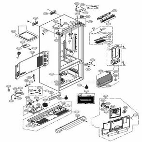 Part Location Diagram of ABQ74229103 LG CASE ASSEMBLY,DISPLAY