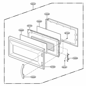 Part Location Diagram of 3720W0D077A LG PANEL DOOR - WHITE