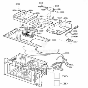 Interior Parts 3 Diagram and Parts List for MMV6178AAS AS1EMTG LG Wall Oven