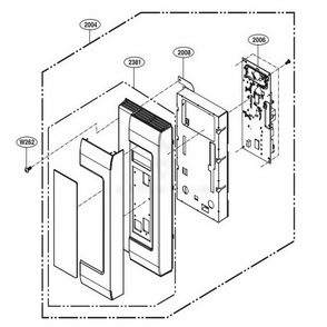 Controller Parts Diagram and Parts List for LMVM2033ST CS1ELGA LG Microwave