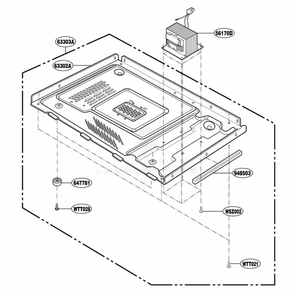 Base Plate Parts Diagram and Parts List for LMS1220TB CBKEGSC LG Range