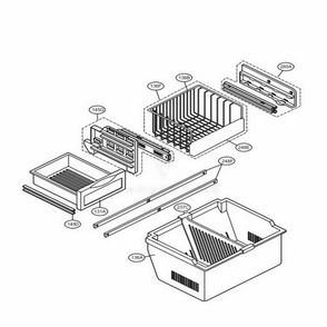 Freezer Parts Diagram and Parts List for 75084 ABICSEA LG Refrigerator