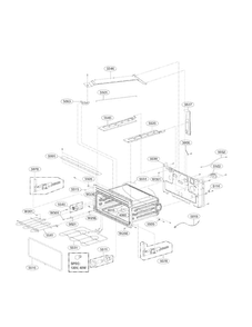 Upper Cavity Parts Diagram and Parts List for LDE3035SB  LG Range