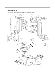 Door Parts Diagram and Parts List for GR-L31GHSJF ASTCNA0 LG Refrigerator