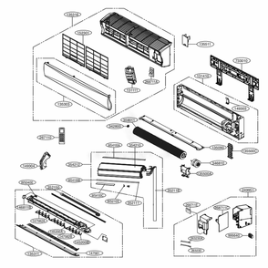 Main Diagram and Parts List for LSN240HEV1 ANWBEUS LG Air Conditioner