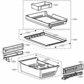 Part Location Diagram of AEC75738110 LG GUIDE ASSEMBLY,RAIL